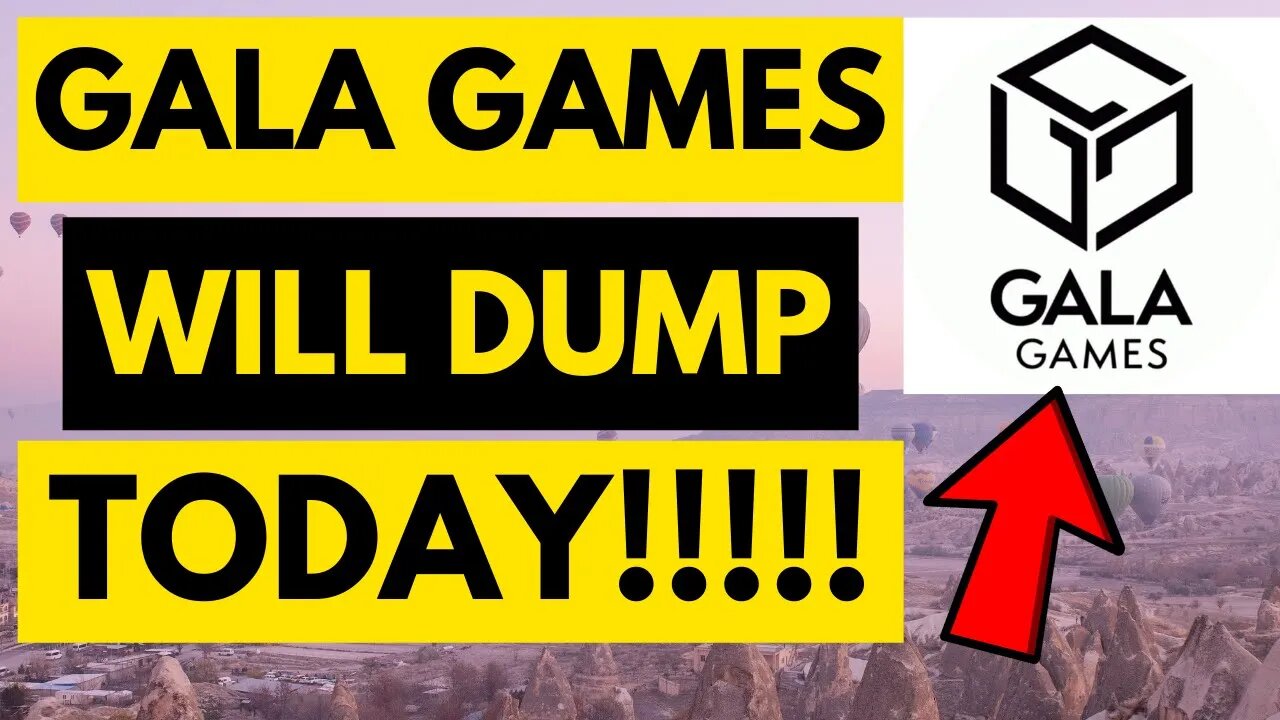 GALA GAMES WILL DUMP TODAY!!!!!? GALA COIN price prediction