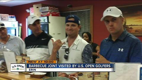 Pro golfers hit up BBQ spot outside Erin Hills