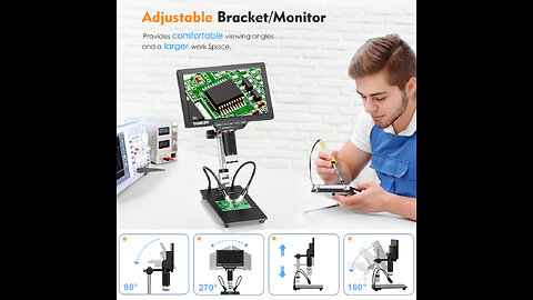 TOMLOV DM202 16MP 3X-1300X Digital Microscope for Soldering Electronic