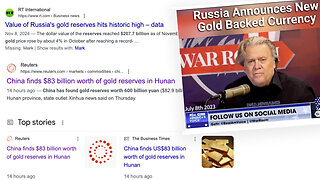 Gold | "Russia's Gold Reserves Hit Historic $207.7 Billion Mark" - Jerusalem Post (November 10th 2024) + "China finds $83 billion worth of gold reserves in Hunan" - Reuters (November 21st 2024) + Gold a Safe Haven for Investors?