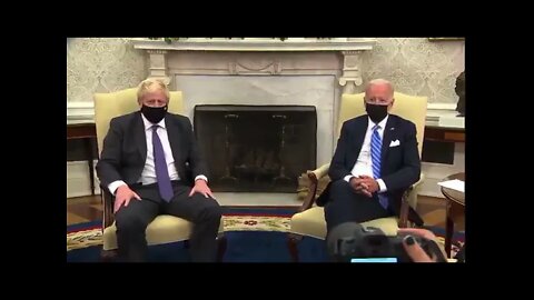 Handlers don't allow Biden to answer questions! interrupt Boris Johnson's answer. Who ordered this