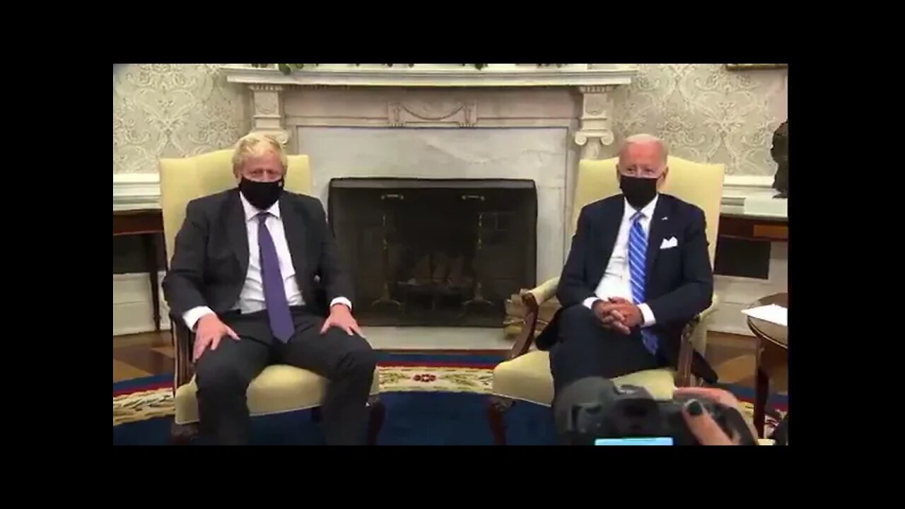 Handlers don't allow Biden to answer questions! interrupt Boris Johnson's answer. Who ordered this