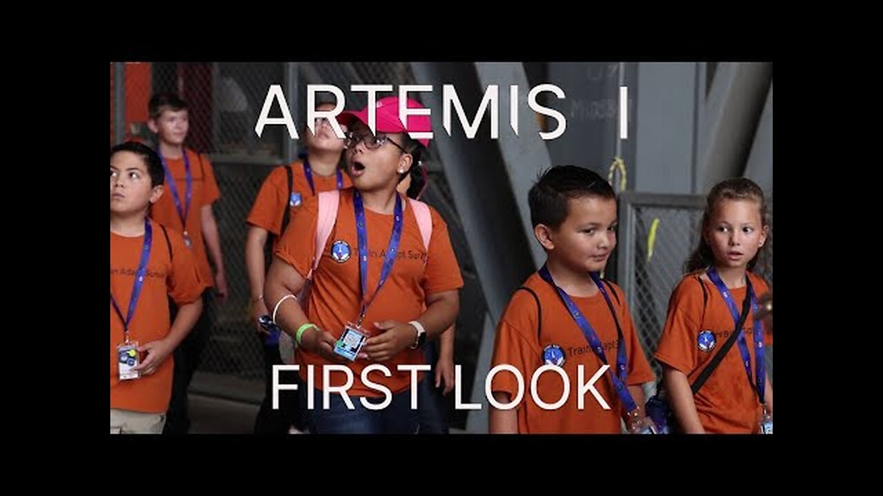 NASA Leaders Surprise Students With First Look at Artemis Rocket and Orion Spacecraft