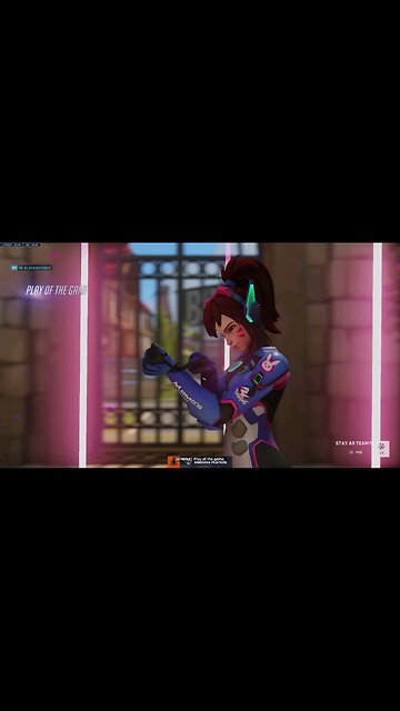 Gotta work on that DVA bomb Funky. #potg in #overwatch