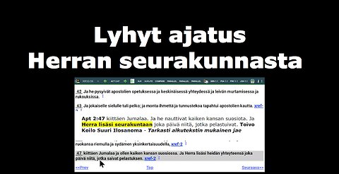 Lyhyt ajatus Herran seurakunnasta