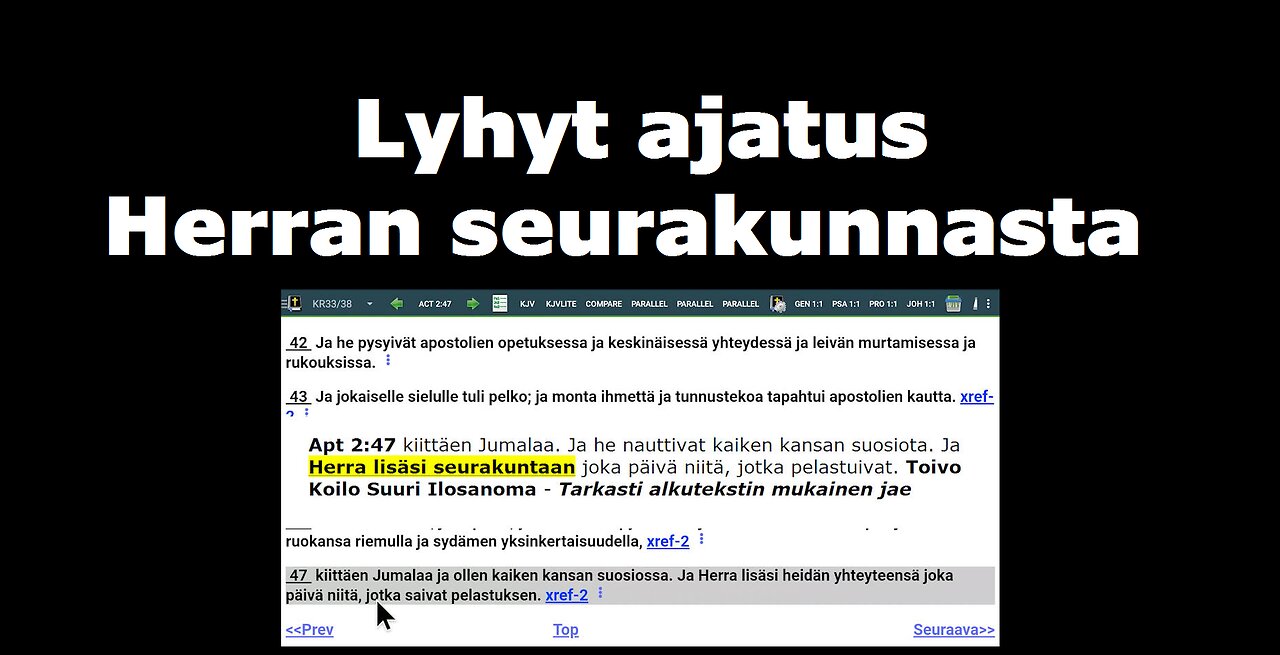 Lyhyt ajatus Herran seurakunnasta