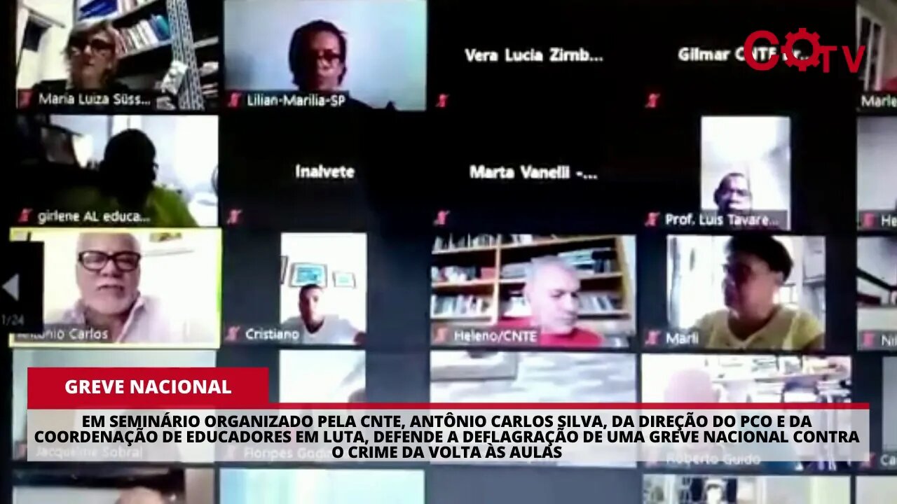 Por uma greve nacional contra o crime da volta às aulas | Antônio Carlos Silva em seminário da CNTE