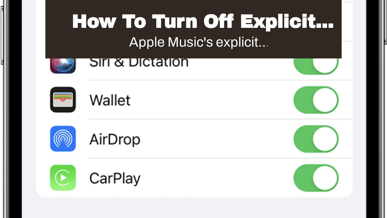 How To Turn Off Explicit Content On Apple Music