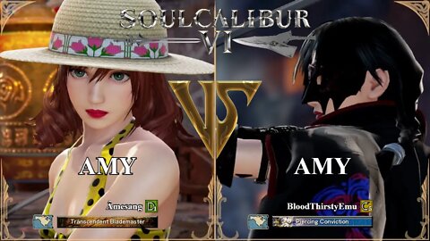Amy (Âmesang) VS Amy (BloodThirstyEmu) (SoulCalibur™ VI: Online)
