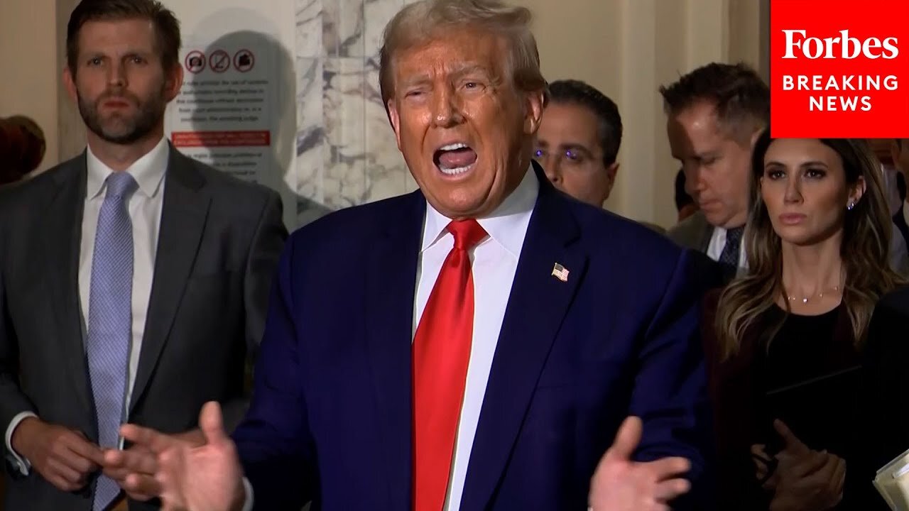 BREAKING NEWS: Trump Goes Off On 'Witch Hunt With No Jury' Outside Courtroom For NYC Trial