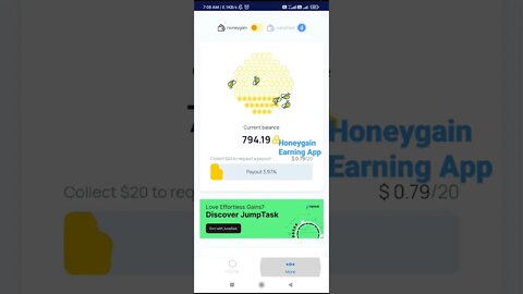 honeygain 10 point earning proof #shorts #earningapps #honeygain