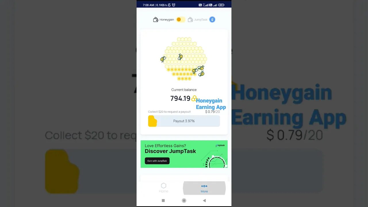 honeygain 10 point earning proof #shorts #earningapps #honeygain