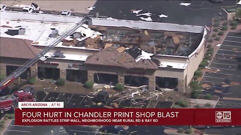 Four seriously hurt in Chandler print shop blast