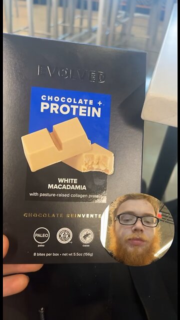 5 Star product- Evolved White Mac Nut Chocolate Protein (1st reaction)