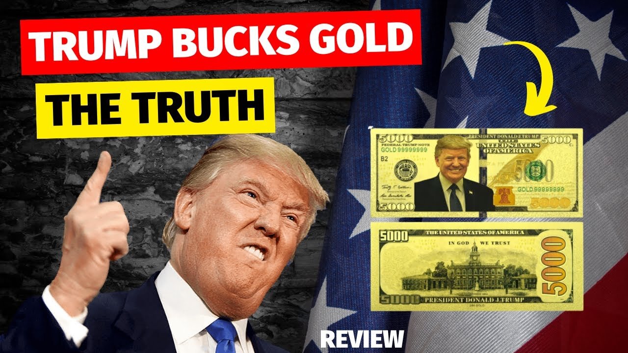 TRUMP BUCKS GOLD BILL $5000 (ALERT!!) Review - Commemorative Gold Trump Bucks Bill 5000$