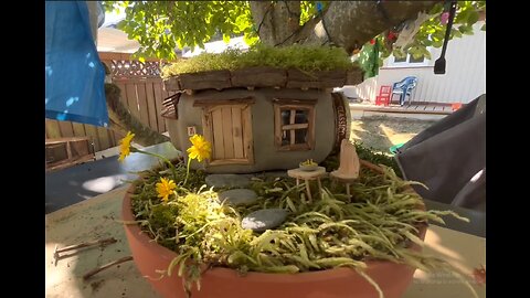 Fairy house 3 - made of cob & other natural materials #Craft #creativeideas #CraftersCorner