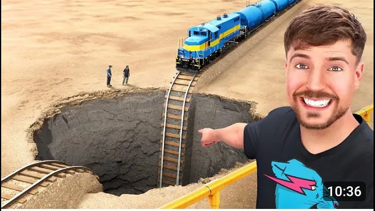 Train Vs Giant Pit