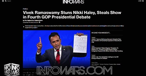 Vikek Ramasamy on Alex Jones. After massive take down