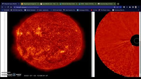 M-class Flare, CME, Tsunami Bouy near Sitka Volcano, CERN 07-05-22