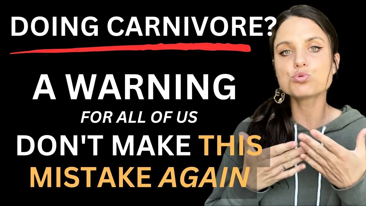 carnivore diet (an honest message for anyone interested in this lifestyle)