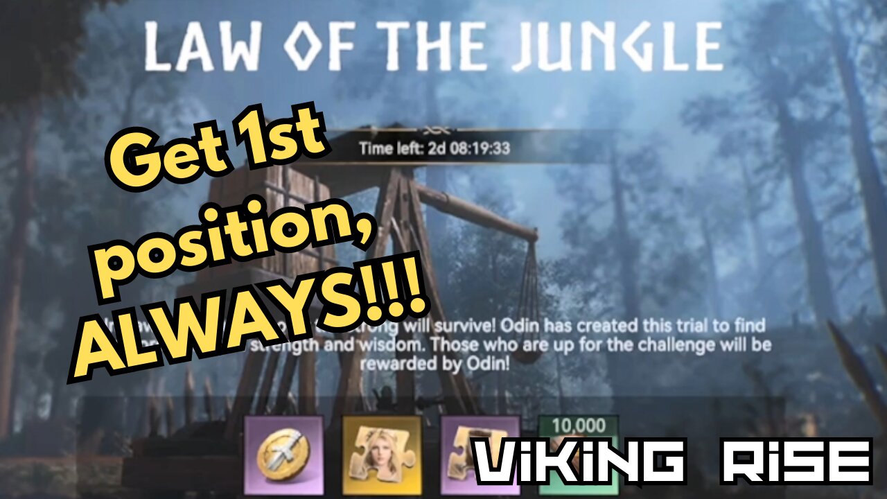 Viking Rise - Law of the jungle event complete guide - how to be get 1st position each time