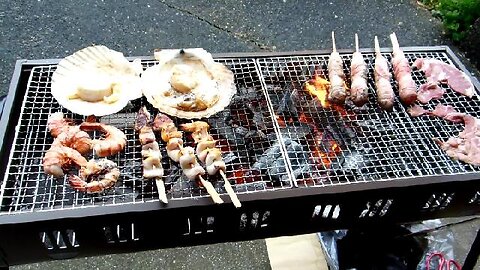 Preparing Japanese BBQ