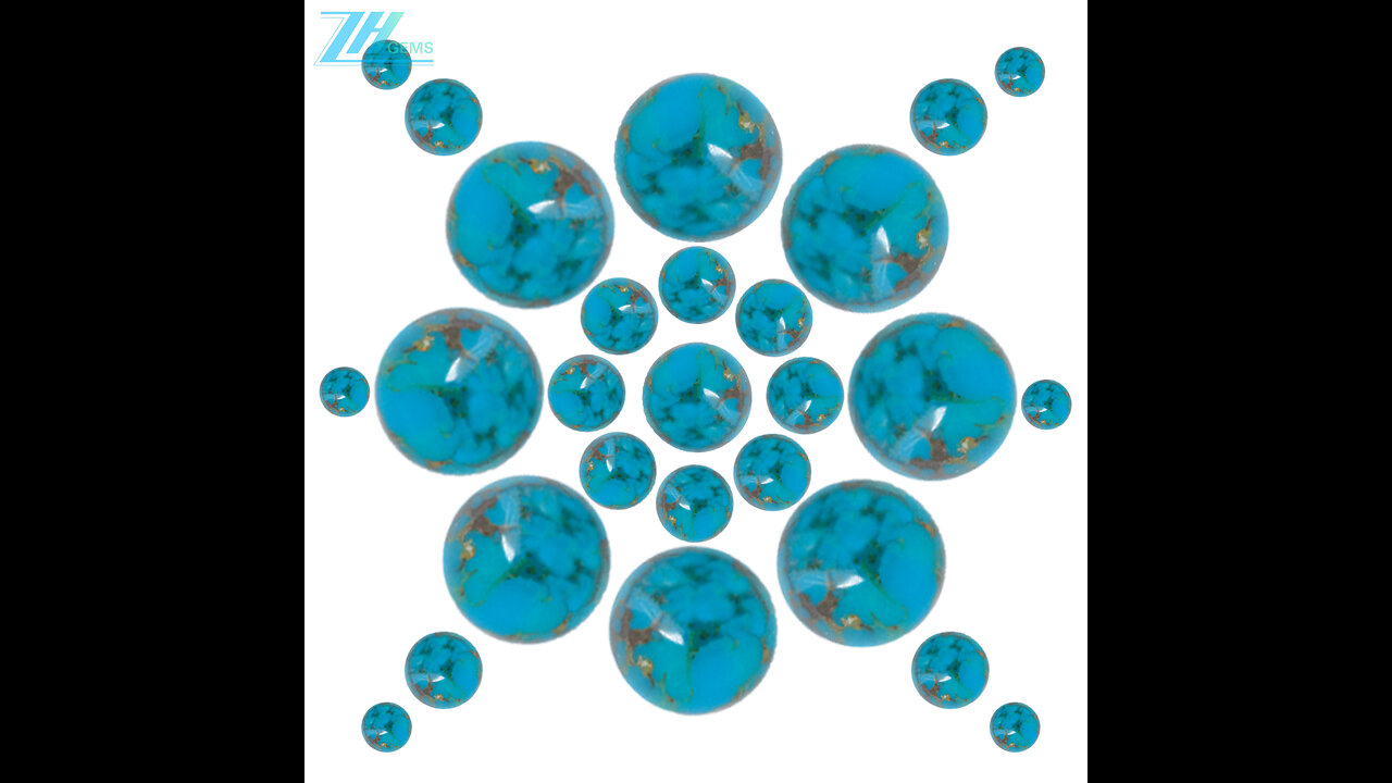 Natural turquoise 10mm cabochon For Jewelry Fashion Design 20231207-05-08