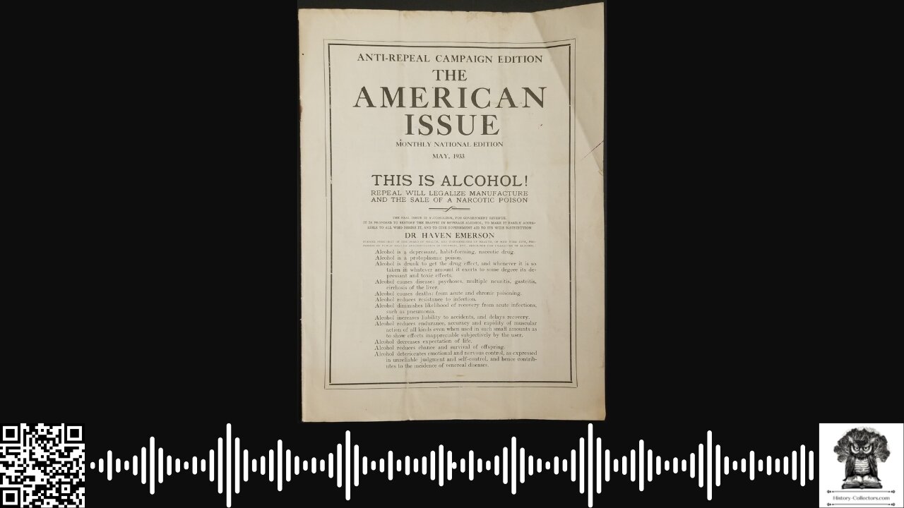 #OnThisDate December 5, 1933 - Prohibition's Repeal