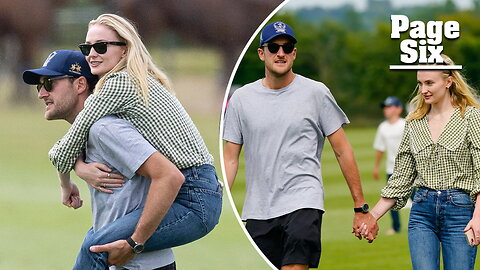 Sophie Turner gets a piggyback ride from boyfriend Peregrine Pearson on PDA-filled polo date