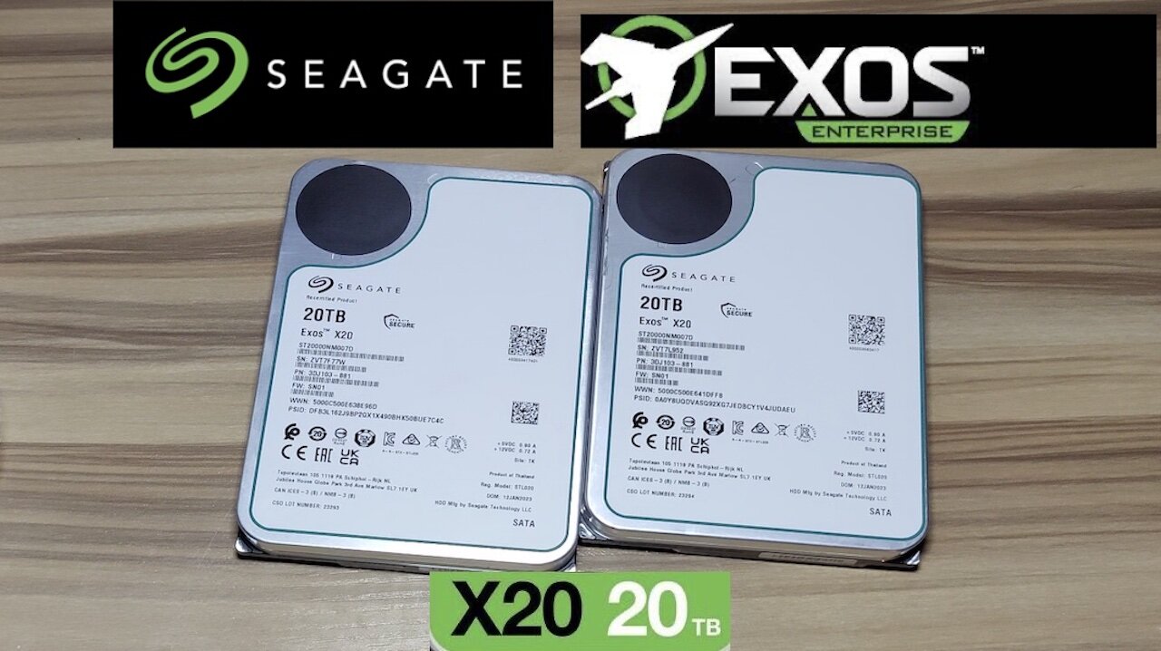 Seagate Exos X20 20TB Sata HDD External Hard Drive Set