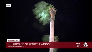 Winds increase in Okeechobee County as Hurricane Ian blows through