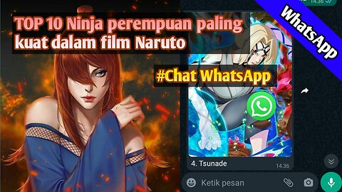 TOP 10 Ninja perempuan paling Kuat di Naruto, Chat WhatsApp ,