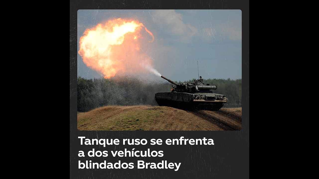 Tanque ruso resiste a un ataque de dos blindados de fabricación estadounidense