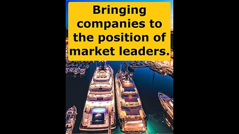 Bringing companies to the position of market leaders.