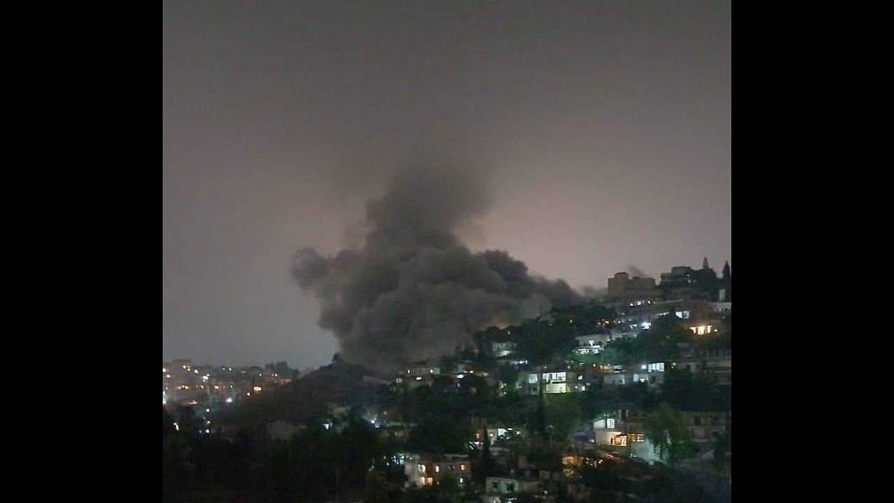 Lebanese media report an Israeli airstrike against a building in the southern