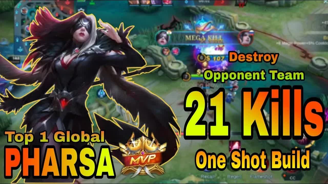 21 Kills!! Pharsa Deadly Build 2023 Top 1 Global Pharsa ~ MLBB