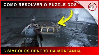 God of war, Como resolver o puzzle dos 2 símbolos dentro da montanha | Super dica