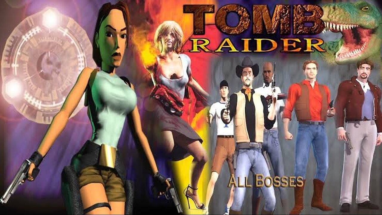 Tomb Raider 1- Featuring Lara Croft-All Bosses