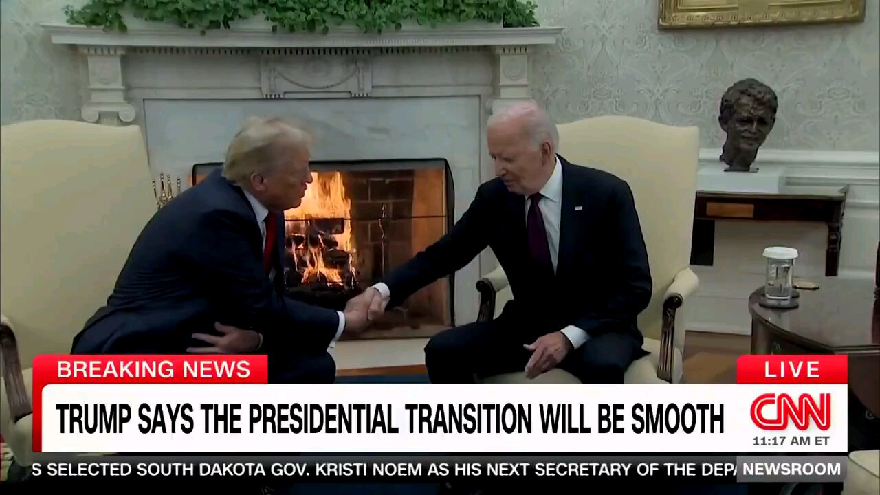 President-elect Donald Trump meets with President Joe Biden in the White House