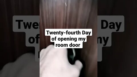 The twenty-fourth Day of opening my room door