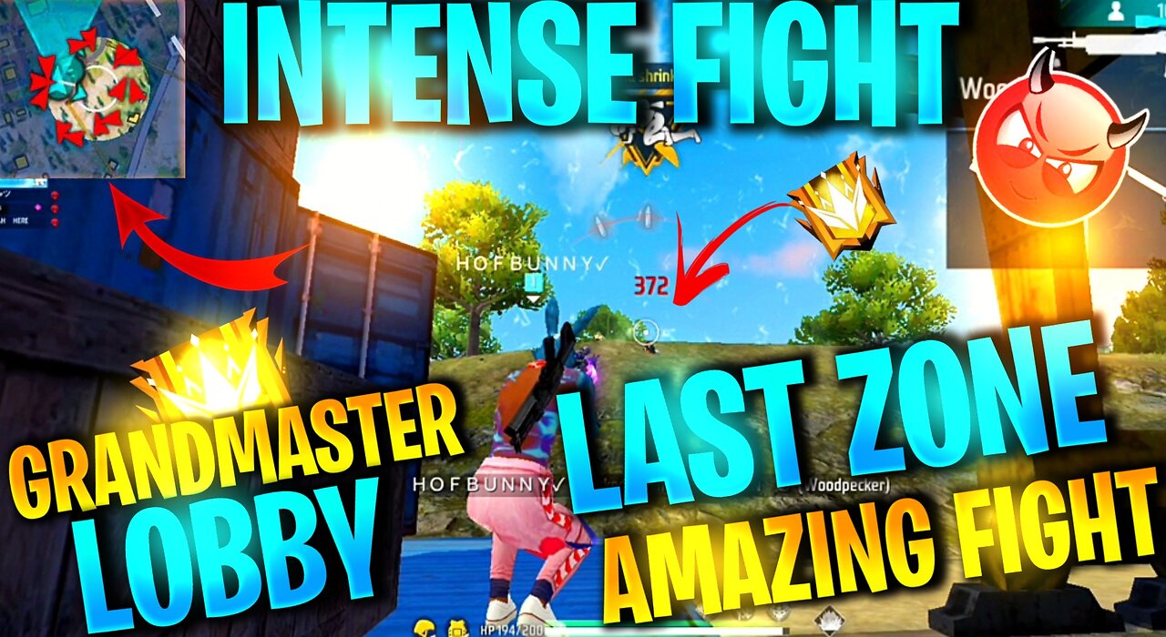 Free Fire Last Zone Amazing Fight Grandmaster Lobby | FFLOVER