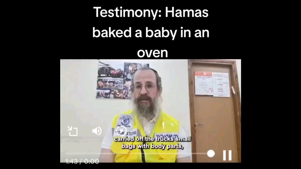 What are you having for dinner? Hamas is baking babies!