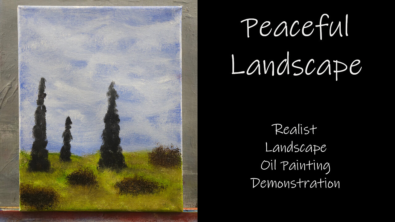 "Peaceful Landscape" Realist Landscape Oil Painting Demonstration #forsale