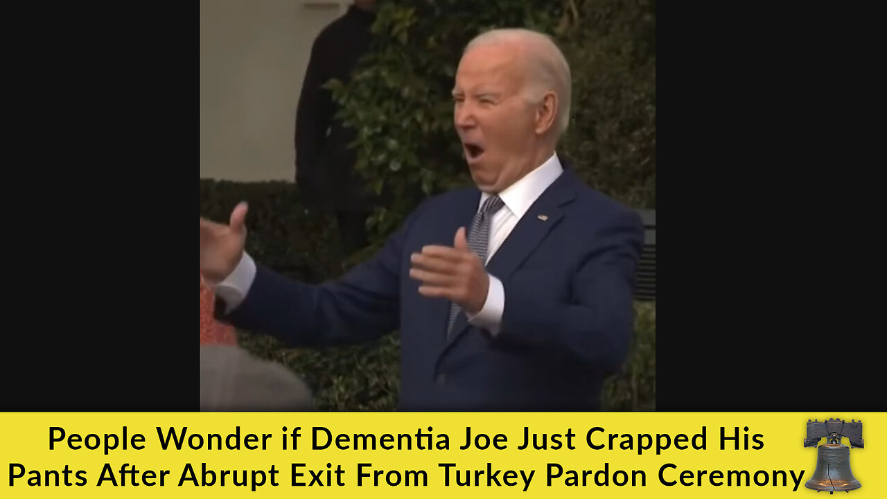 People Wonder if Dementia Joe Just Crapped His Pants After Abrupt Exit From Turkey Pardon Ceremony