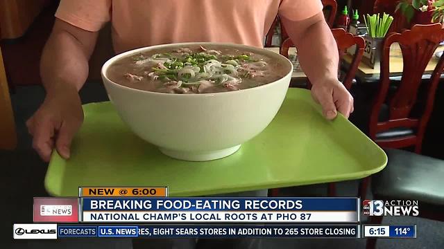 Hot dog eating champ got start in Las Vegas