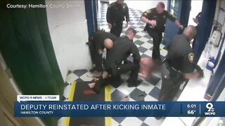 Sheriff's deputy reinstated after kicking inmate