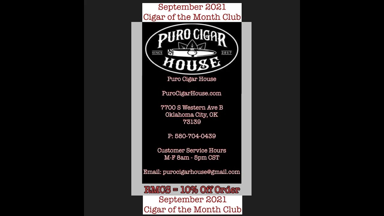 PuroCigarHouse.com Cigar of the Month Club September 2021