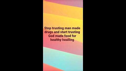 Trust God, not man when it comes to your overall health