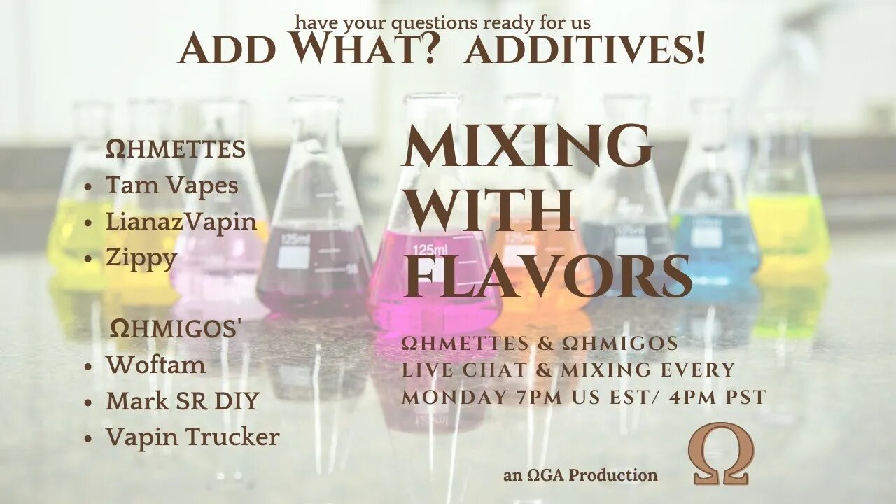 Mixing with Flavors: Add What? Additives