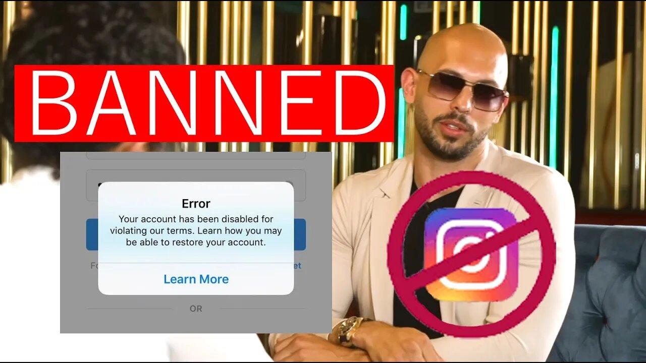 Andrew Tate Removed From Instagram!